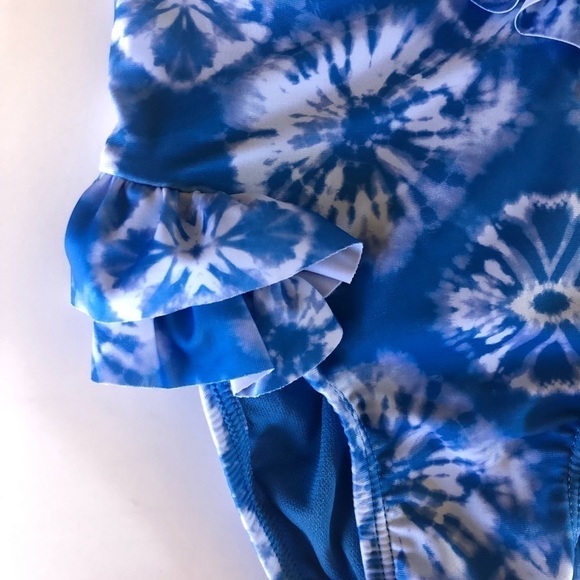 Cat & Jack Toddler Girls' Tie-Dye Wrap Ruffle One Piece Swimsuit Size 18M - Picture 5 of 5